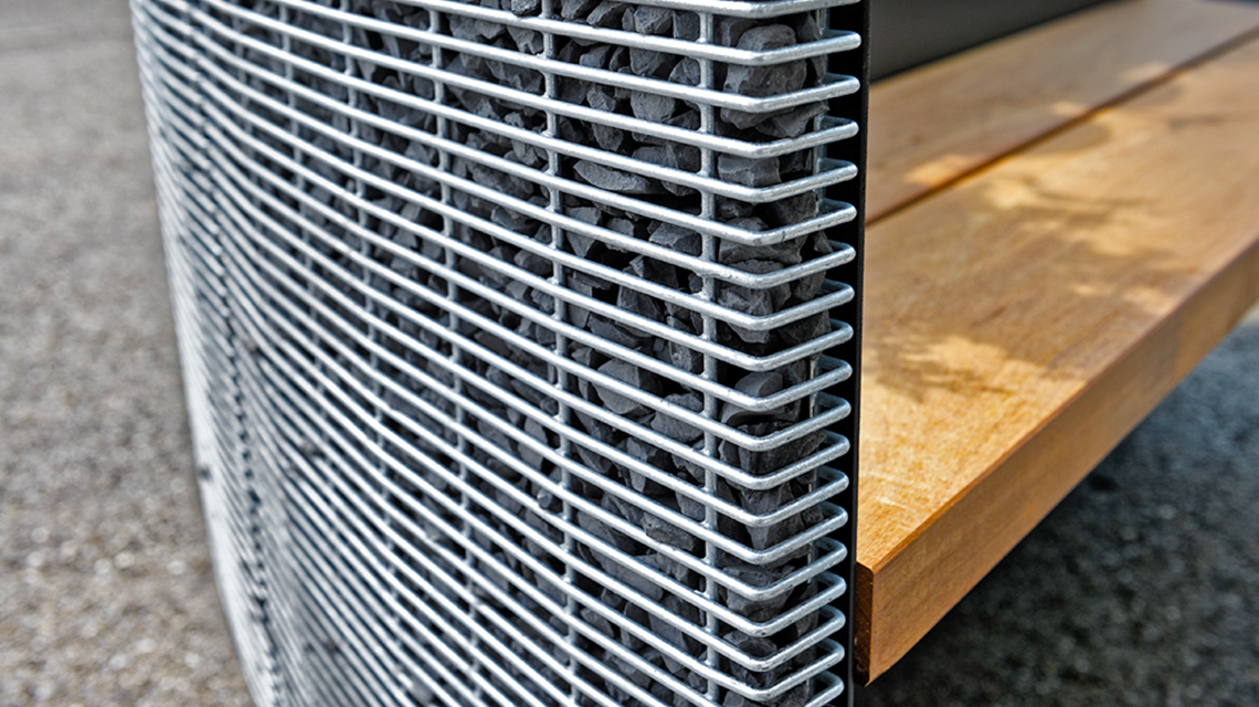 Gabion Design mobilier urbain - <p>Gamme unique de gabion mobilier urbain #design #architecture</p>